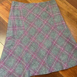 Plaid Gray and Pink Women's Skirt